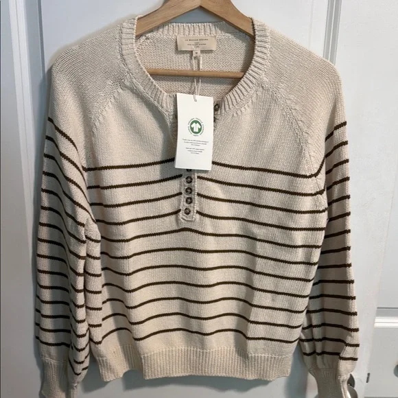 NWT Sezane Leontine Jumper in Ecru/Camel - Picture 6 of 8